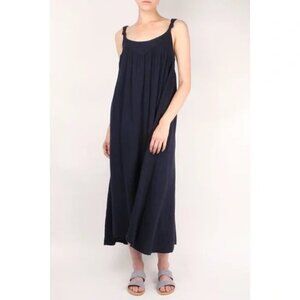 Xirena Rumi Midi Maxi Dress Size Small Navy Blue Gauze Vacation Lagenlook